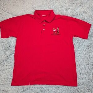 Vintage Coca Cola Shirt Mens  Red M Polo 1998 Nagano Olympic Games Golf‎ Casual